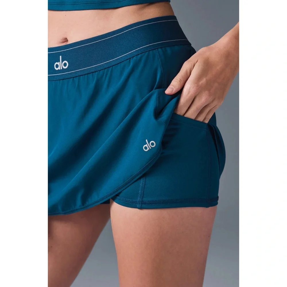 Alo Yoga Match Point Tennis Skirt Eclipse Blue XS